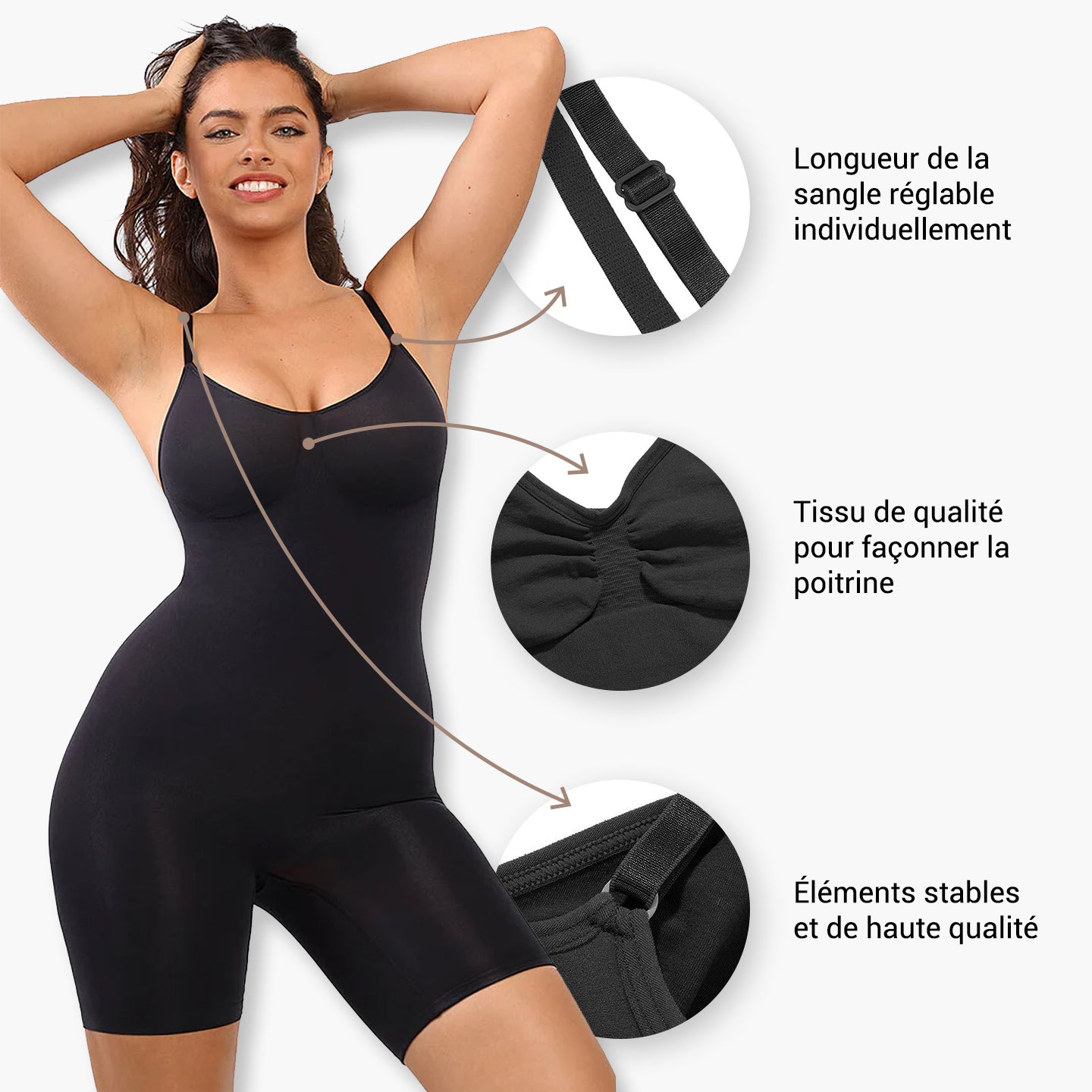 Body sculptant avec short